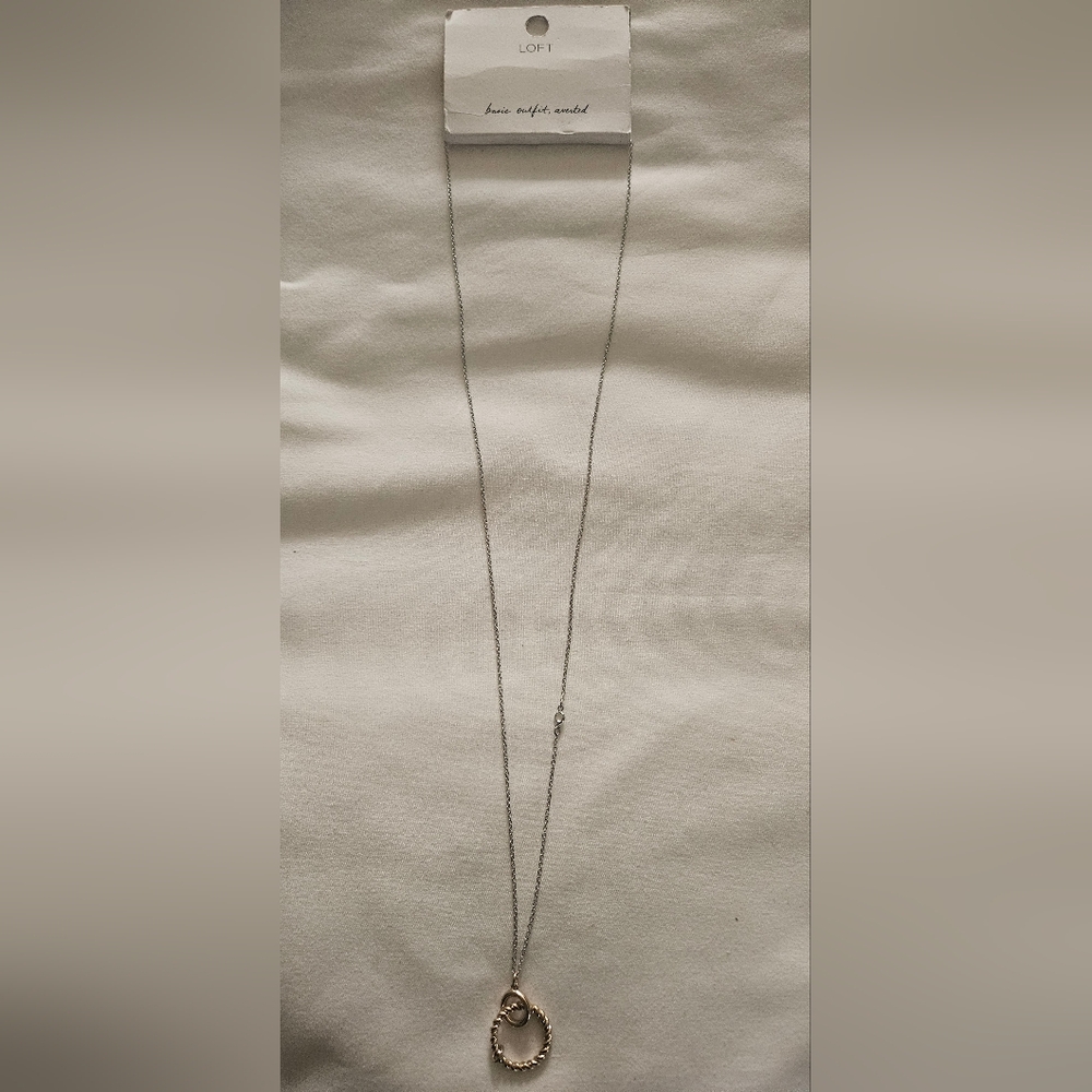 LOFT Long Silver Necklace